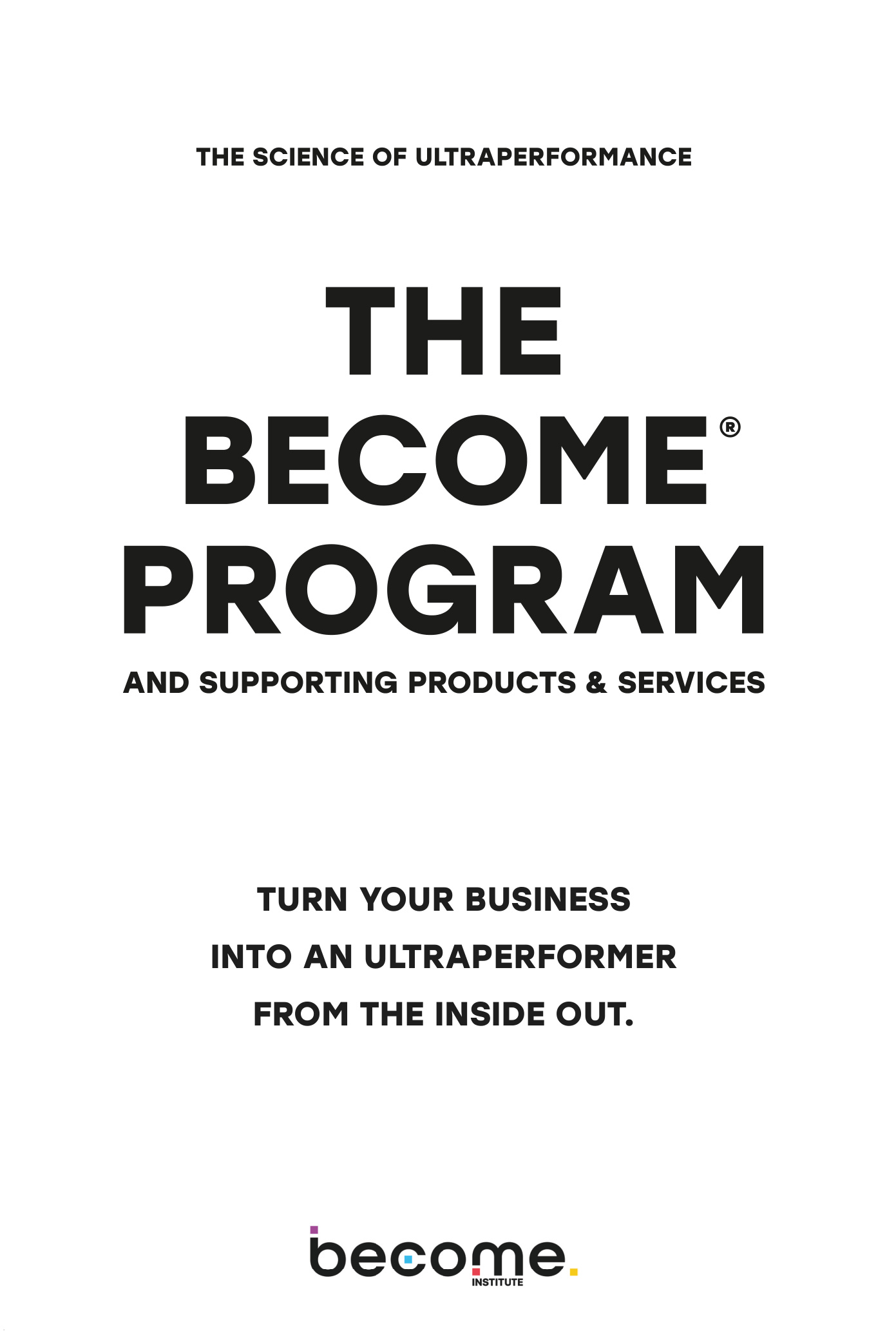 Cover of The BECOME® Program and Supporting Products & Services